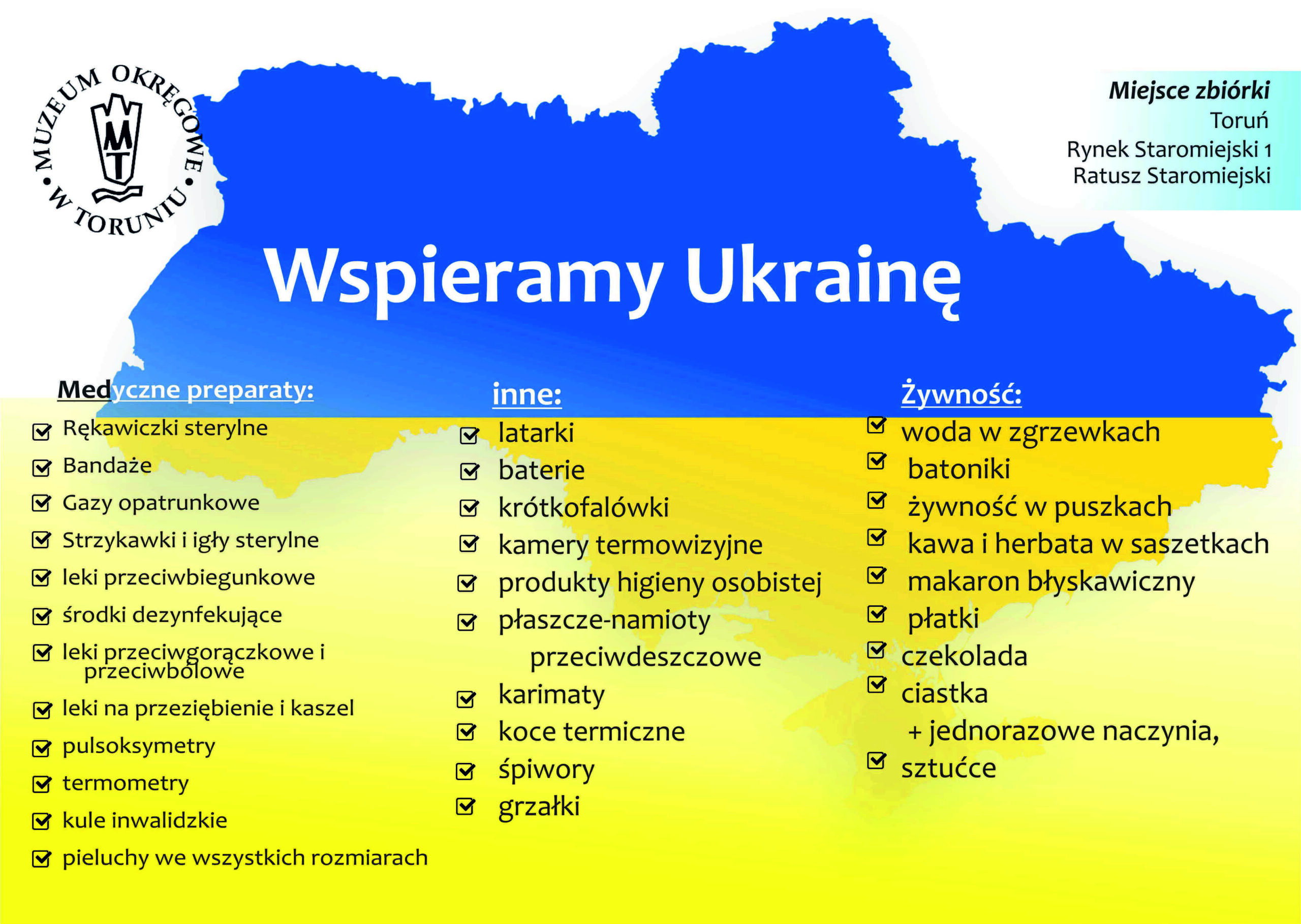 Plakat Wspieramy Ukrainę