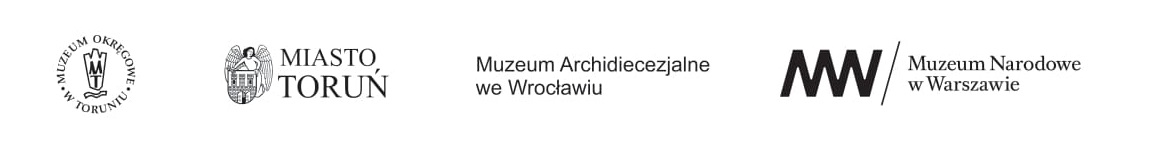 Logo Muzeum Okręgowego w Toruniu, Miasta Toruń, Muzeum Archidiecezjalnego we Wrocławiu, Muzeum Narodowego w Warszawie