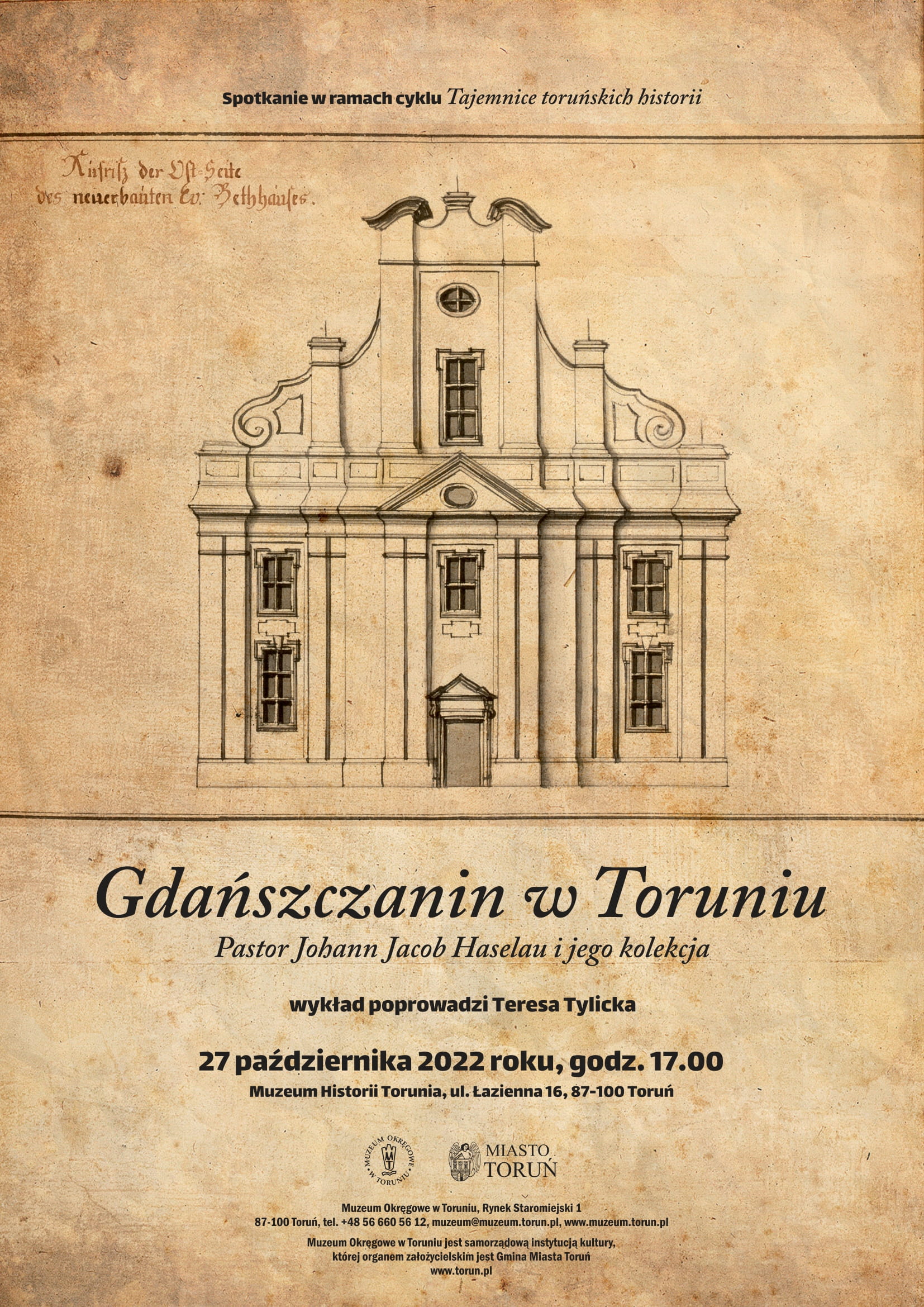 Plakat wydarzenia "Gdańszczanin w Toruniu"
