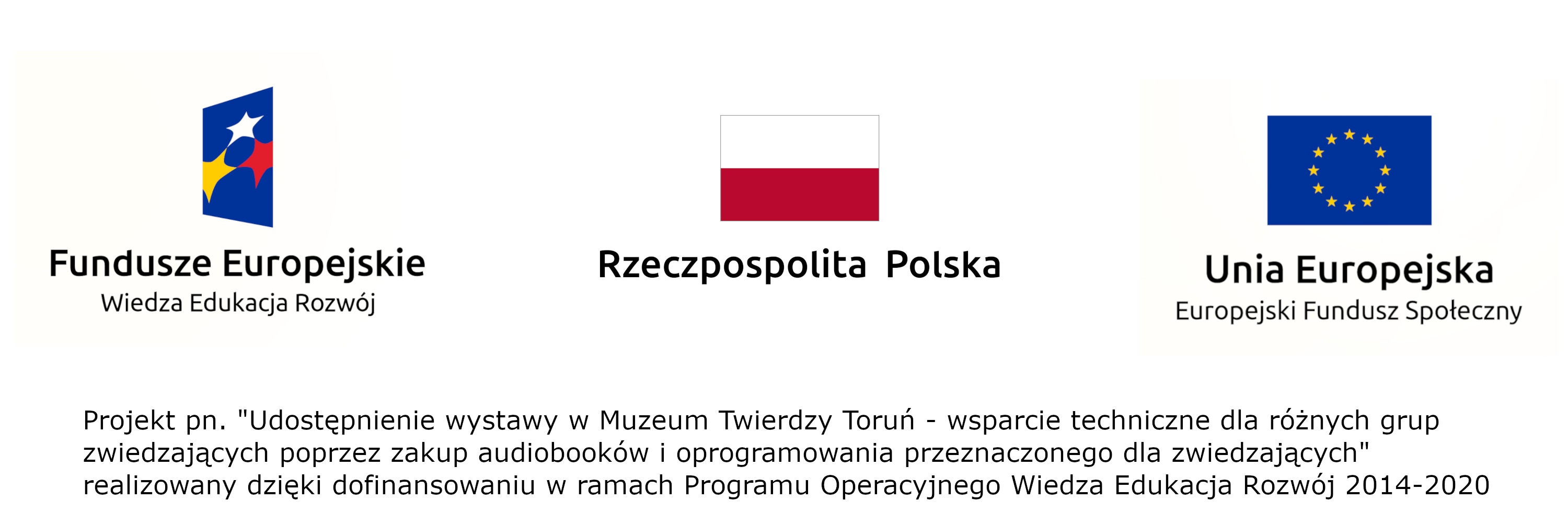 Loga Unii Europejskiej, funduszy europejskich i flaga Polski