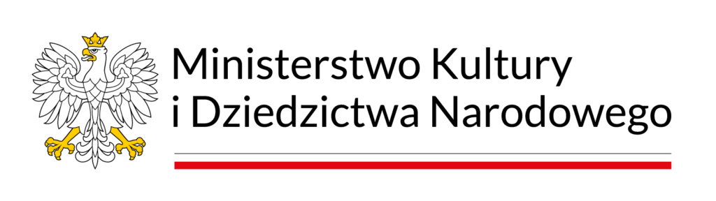 Znak graficzny Ministerstwa Kultury i Dziedzictwa Narodowego. Wizerunek orła ustalonego dla godła Rzeczypospolitej Polskiej oraz barw Rzeczypospolitej Polskiej. W znaku zawarta jest również nazwa Ministerstwa Kultury i Dziedzictwa Narodowego