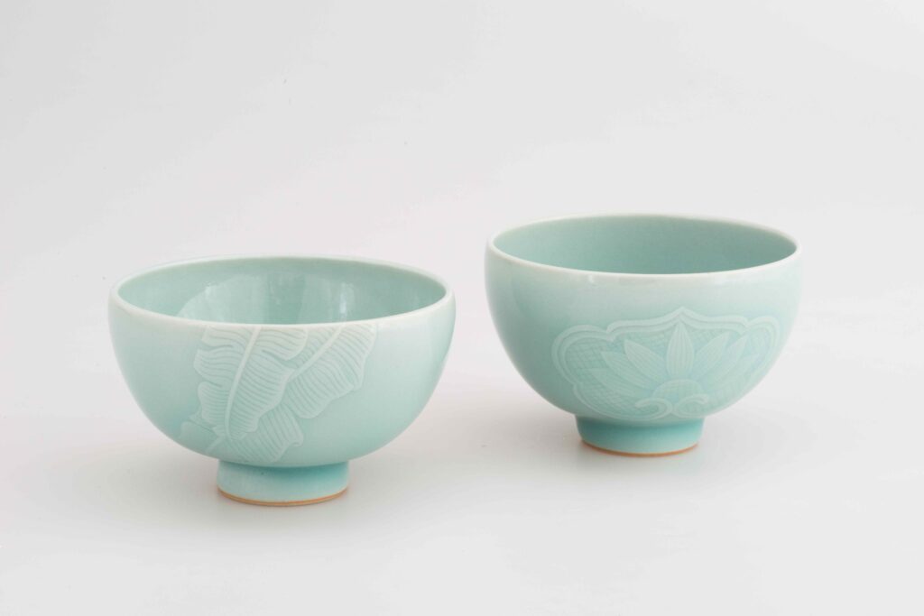 miski ceramiczne w kolorze niebieskim 