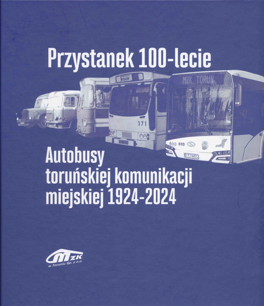 granatowe tło, autobusy komunikacji miejskiej